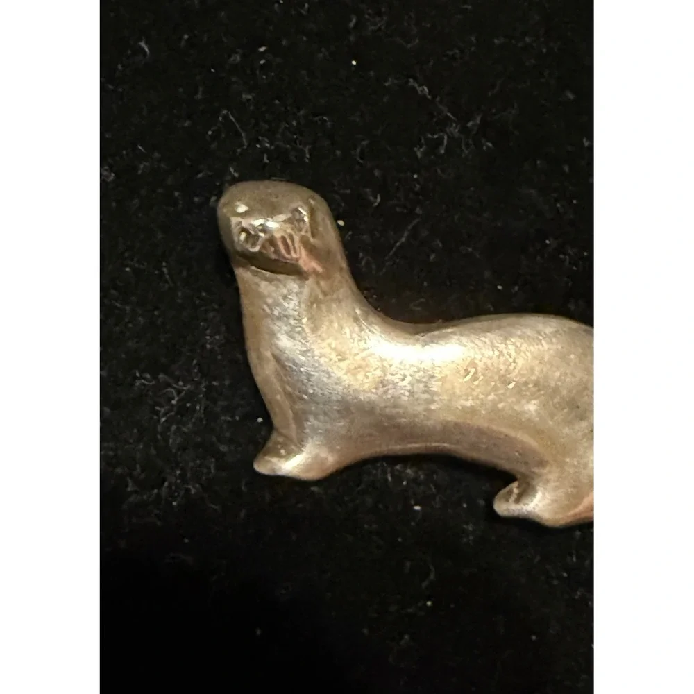 R. Nichols Sterling Silver Otter Pin